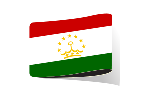 塔吉克斯坦国旗插图剪贴画