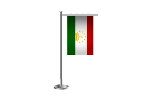 3d 塔吉克斯坦站立旗