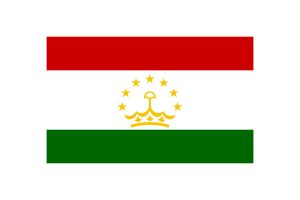 塔吉克斯坦国旗三角形矢量插图