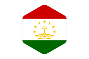 塔吉克斯坦国旗圆形六边形
