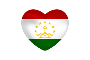 塔吉克斯坦旗帜心形