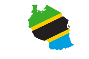 坦桑尼亚地图与国旗