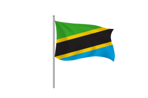 坦桑尼亚国旗剪贴画