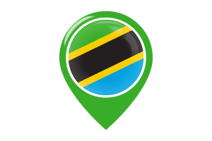 坦桑尼亚国旗地图图钉图标
