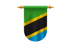 坦桑尼亚国旗矢量图像