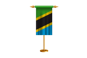 坦桑尼亚礼仪旗帜矢量免费