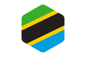 坦桑尼亚国旗圆形六边形