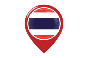 泰国国旗地图图钉图标