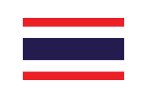 泰国国旗矩形矢量插图
