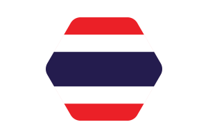 泰国国旗矢量插图