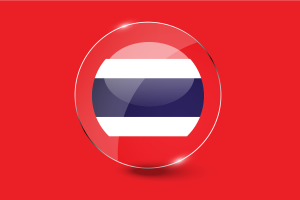 泰国国旗光面圆形按钮