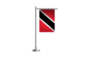 3d 特立尼达和多巴哥站立旗
