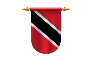 特立尼达和多巴哥国旗标志矢量图像