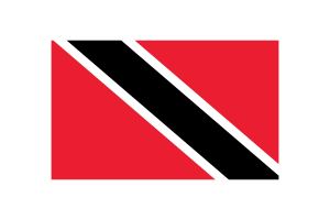 特立尼达和多巴哥国旗三角形矢量插图