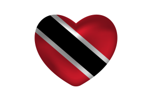 特立尼达和多巴哥旗帜心形