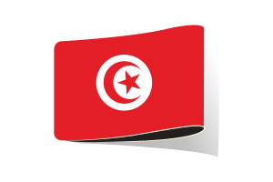 突尼斯国旗插图剪贴画