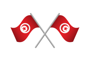 突尼斯国旗标志矢量免费