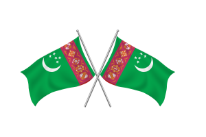 土库曼斯坦挥舞友谊旗帜