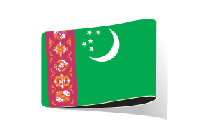 土库曼斯坦国旗插图剪贴画