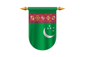土库曼斯坦国旗矢量图像