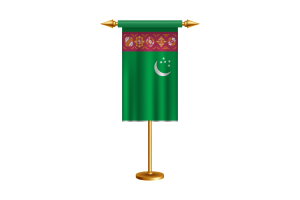 土库曼斯坦礼仪旗帜矢量免费