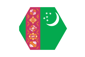 土库曼斯坦国旗矢量免费 |SVG 和 PNG
