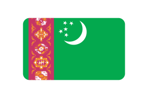 土库曼斯坦国旗三角形圆形