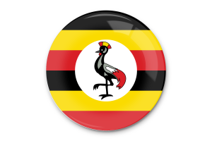 乌干达国旗矢量艺术
