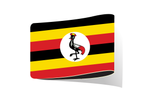 乌干达国旗插图剪贴画