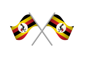 乌干达国旗矢量免费