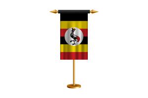 乌干达礼仪旗帜矢量免费