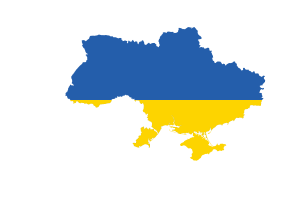 乌克兰地图与国旗