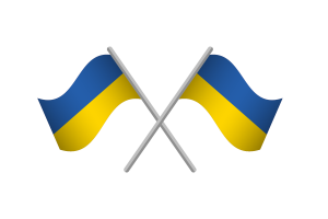 乌克兰国旗徽章矢量免费