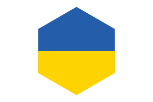 乌克兰国旗六边形