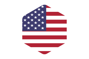 美国国旗圆形六边形