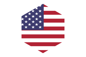 美国国旗六边形