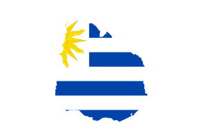 乌拉圭地图与国旗