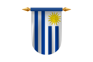 乌拉圭国旗标志矢量图像