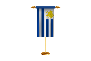 乌拉圭礼仪旗帜矢量免费