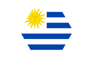 乌拉圭国旗矢量插图