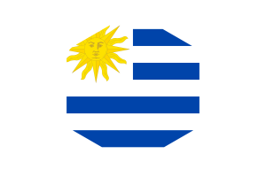 乌拉圭国旗圆形六边形