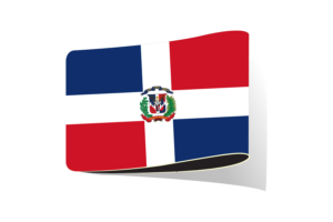 多米尼加国旗插图剪贴画