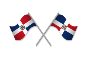 多米尼加国旗徽章矢量免费