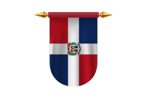 多米尼加国旗标志矢量图像