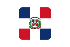 多米尼加国旗方形圆形