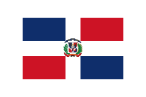 多米尼加国旗三角形矢量插图