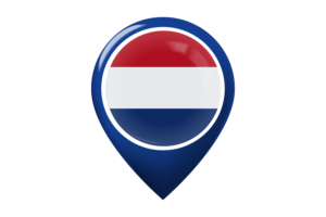 荷兰国旗地图图钉图标