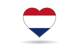 荷兰旗帜心形