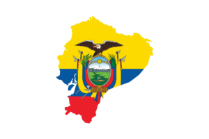 厄瓜多尔地图与国旗