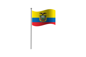 挥舞着厄瓜多尔国旗